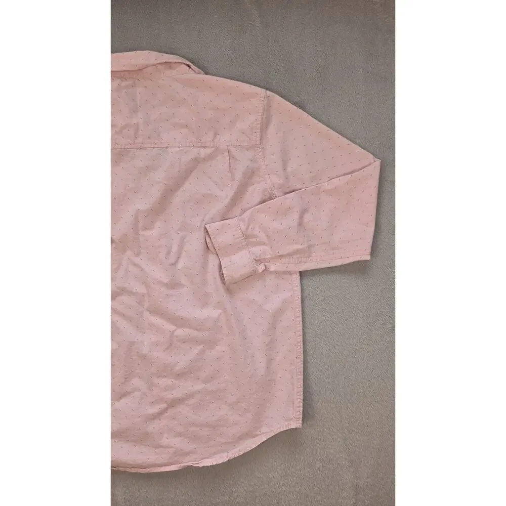 The Children’s Place Boys Pink Button Up Shirt Size 16 XXL Long Sleeve Cotton